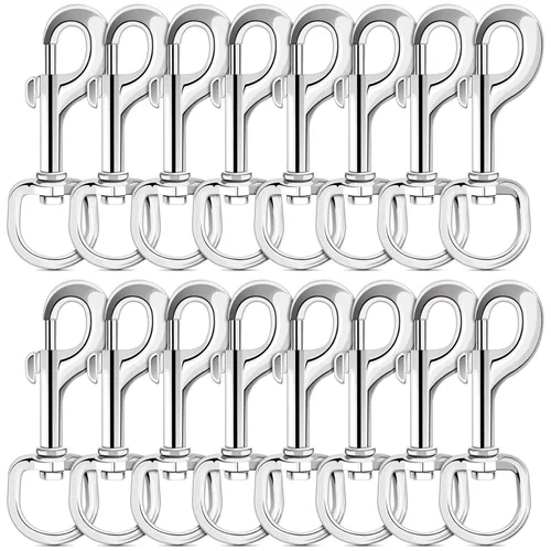 Vista 10 de ERKOON Ganchos giratorios extra grandes de 4.23 pulgadas, capacidad de carga de 220 libras, aleación de zinc, clips de bandera de un solo extremo