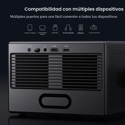 Vista 10 de Proyector para exteriores con licencia oficial de Google TV 3000 ANSI 4K Full HD, proyector inteligente con WiFi y Bluetooth