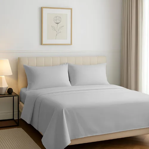 Vista 21 de Carressa Linen Juego de sábanas 100% algodón egipcio, sábanas de lujo de 1200 hilos de algodón egipcio tamaño Queen (4 piezas, beige), suave como