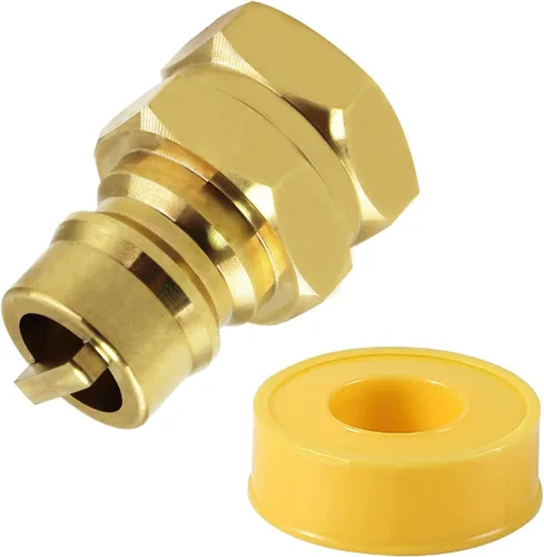 Vista 9 de MENSI Adaptador de codo de enchufe de conexión rápida de manguera natural NPT X 3/4 de 3/4 pulgadas para generador de combustible doble, regulador