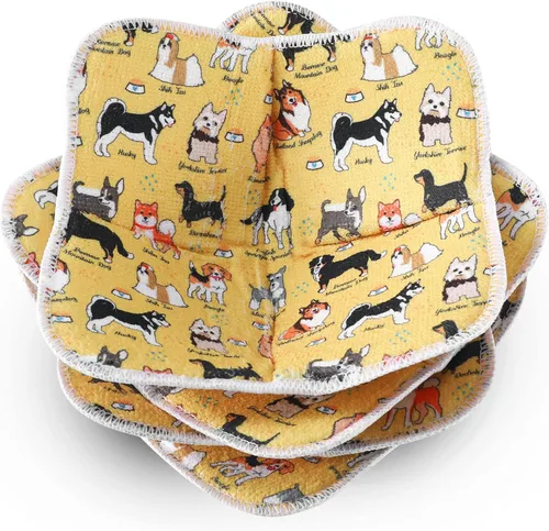 Vista 8 de Cunhill 4 piezas de soportes para cuencos de microondas, almohadillas para ollas, soportes para ollas calientes, multiusos, soportes para platos a