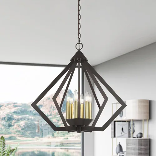 Vista 2 de Livex Lighting 40926-01 Lámpara de araña, latón antiguo