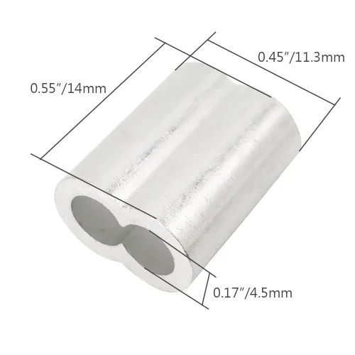 Vista 11 de Juego de accesorios de cuerda de alambre 304 de acero inoxidable M6, abrazaderas de cable de acero inoxidable y lazo de prensado de aluminio