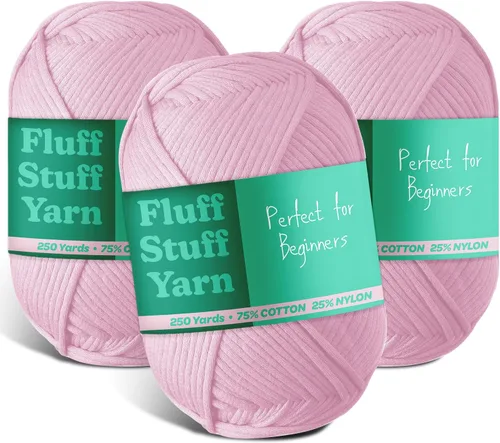 Vista 21 de Hilo suave para ganchillo - Hilo de ganchillo y tejer, hilo para principiantes con puntadas fáciles de ver, hilo Amigurumi de 250 yardas, hilo