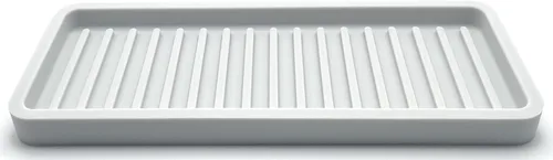 Vista 25 de Happitasa - Bandeja organizadora para fregadero de cocina de silicona, soporte de esponja y protector de encimera, estilo de líneas rectas