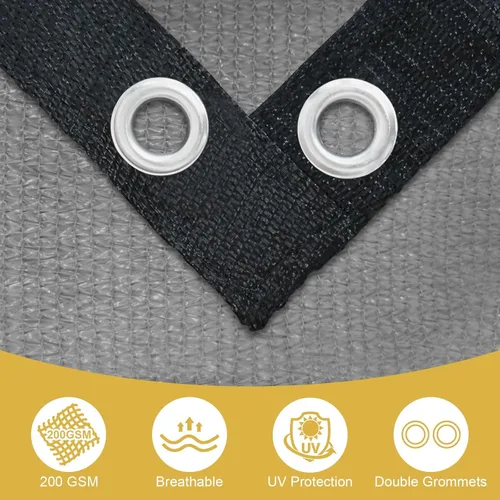 Vista 5 de Shade&Beyond - Tela de sombra con 90% de protección solar y ojales, toldo para pérgola, protector solar de lona de malla para patio, exteriores