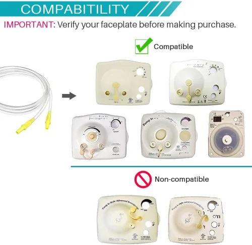 Vista 2 de 4 tubos de repuesto y repuesto compatibles con el extractor de leche avanzado Medela Older in Style, sin BPA (4 piezas)