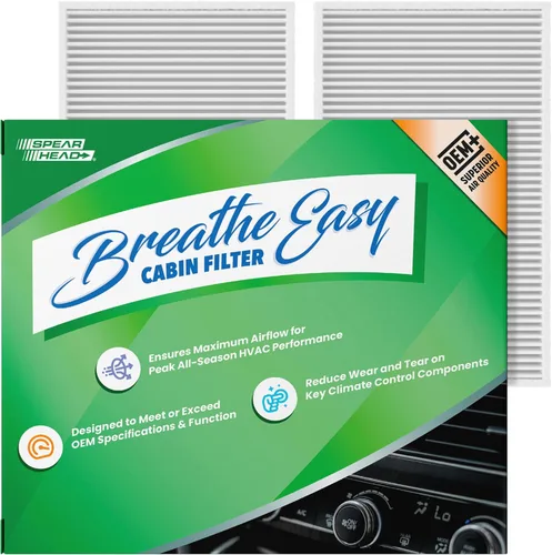 Vista 60 de Spearhead OEM+ Filtro de aire de cabina Particulate Breathe Easy Compatible con 2015-17 Chrysler 200, 2014-18 Cherokee como OEM Proporciona