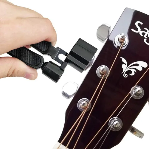 Vista 4 de Cortador de cuerda de guitarra y extractor de pasador de puente 3 en 1 herramienta de guitarra para reparar encordado