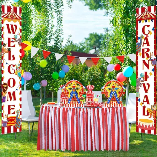 Vista 4 de Epakh - Juego de 3 centros de mesa de rueda de fortuna para carnaval, decoración de fiesta, circo