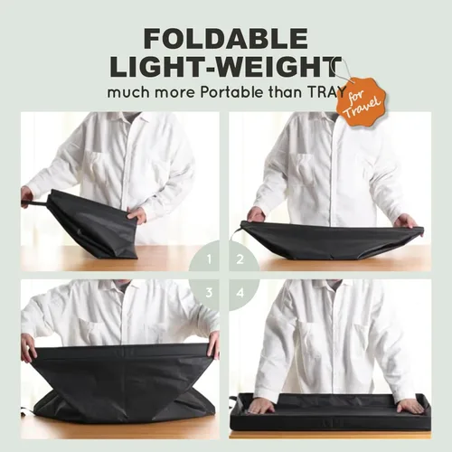 Vista 2 de HQ4US 4LEGS Almohadilla de césped para perros con caja de arena plegable para perros, base de forro pequeña (23 x 15 pulgadas) para balcón, 2