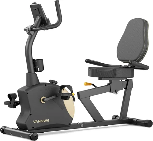 VANSWE Bicicleta estática reclinada para adultos y personas mayores, bicicletas reclinadas para el hogar con resistencia magnética, conectividad