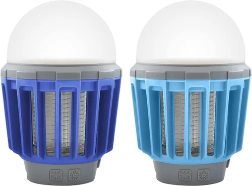 Vista 9 de Wisely Bug Zapper eléctrico para exteriores e interiores, lámpara recargable USB-C para matar mosquitos, trampa electrónica portátil para insectos