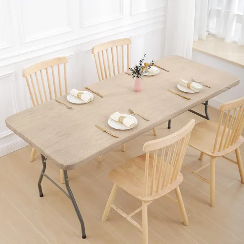 Vista 8 de smiry Mantel rectangular, impermeable, elástico ajustable para mesas de 4 pies, manteles de vinilo con parte trasera de franela lavable para picnic