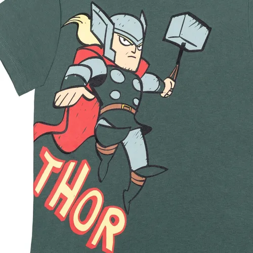 Vista 8 de Marvel Paquete de 4 camisetas deportivas de los Vengadores Spider-Man de Iron Man Thor Capitán América, para niños pequeños y grandes