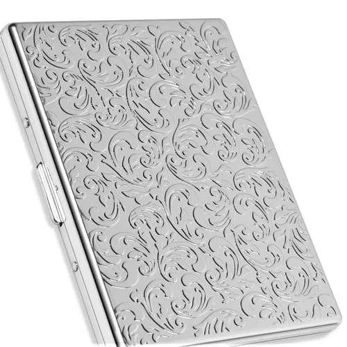 Vista 5 de Goshentech Caja de cigarrillos engrosada 10 100s Cigarrillos para hombres y mujeres de una cara (oro rosa)