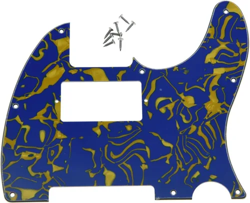 Vista 15 de KAISH - Carcasa de 8 agujeros para guitarra Tele Humbucker, golpeador blanco de 3 capas para Telecaster de EE. UU./México