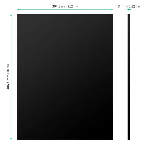 Vista 2 de FUNSUEI 4 hojas de plástico ABS negro de 12 x 16 pulgadas, láminas de plástico moldeable de 1/8 pulgadas de grosor, hoja de plexiglás con alta