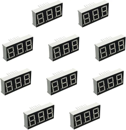 Vista 25 de Othmro 5pcs ánodo común pantalla LED tubo digital 3 bits 7 segmento negro 11pin con una buena salida de luz uniforme