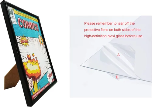 Vista 3 de Marco para cómics, paquete de 4, protección UV ultravioleta, se adapta a Current Comics de hasta 6, 34 x 10 pulgadas, 14 pulgadas, para pared