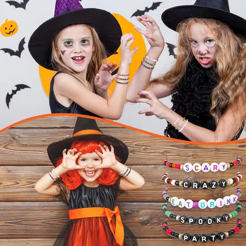 Vista 4 de Cunno 36 pulseras de la amistad para niñas, pulseras de cuentas de corazón con letras, pulseras elásticas y bonitas, pulseras inspiradoras