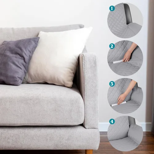 Vista 9 de Veemoon Funda de sofá Tuck Grips: 14 piezas de espumas más gruesas elásticas antideslizantes de espuma Stick se mantiene protector de muebles