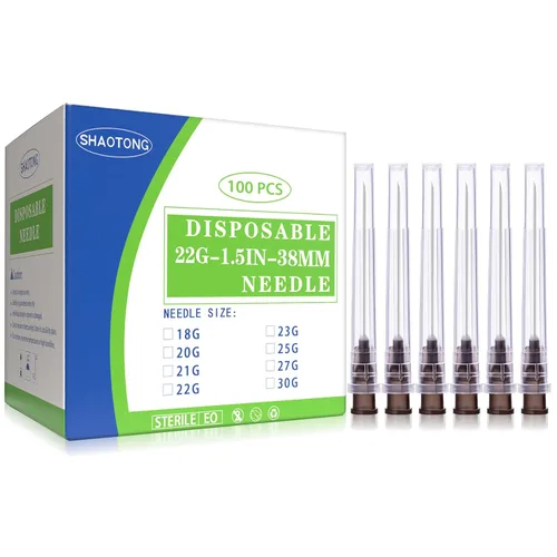 Vista 19 de SHAOTONG Accesorios Luer Lock de calibre 16 de 1.2 pulgadas, suministros de laboratorio desechables, paquete de 100