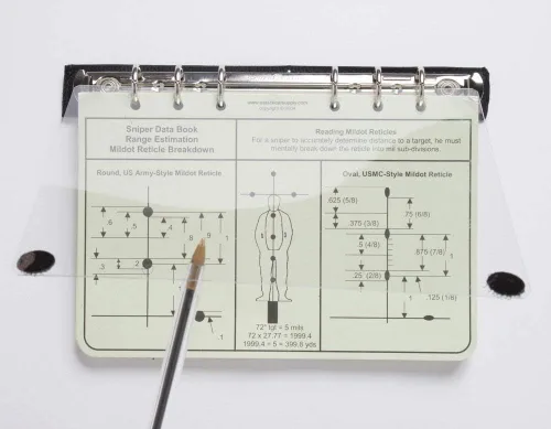 Vista 4 de Fundas tácticas para cuadernos con clip desmontable de 6 anillas (para papel de 6 orificios, 4 x 7 pulgadas), con hoja Lexan