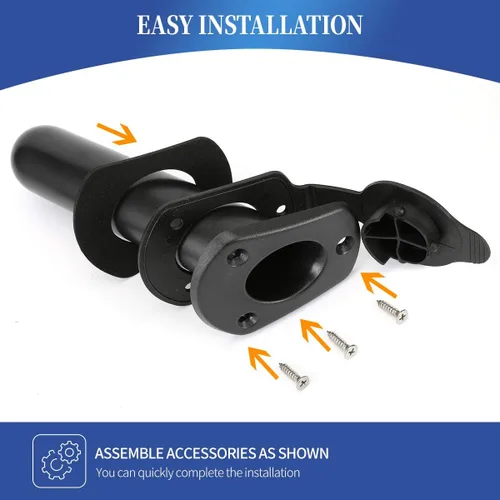 Vista 3 de 2 soportes para caña de pescar y cubierta de tapa, cubierta de plástico para kayak, accesorio de aparejos de pesca