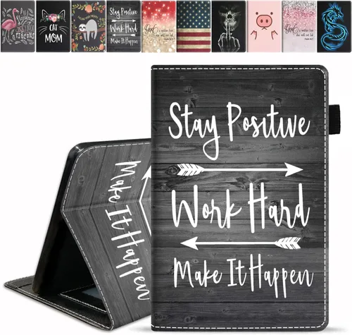 Vista 25 de Funda para tablet Kindle Fire HD 8/Fire HD 8 Plus (12ª/10ª generación, versión 2022/2020), funda delgada de piel sintética con ranura para tarjeta