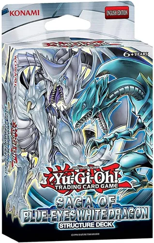 Cubierta de estructura Yugioh: Saga de Dragón Blanco de Ojos Azules Sellado
