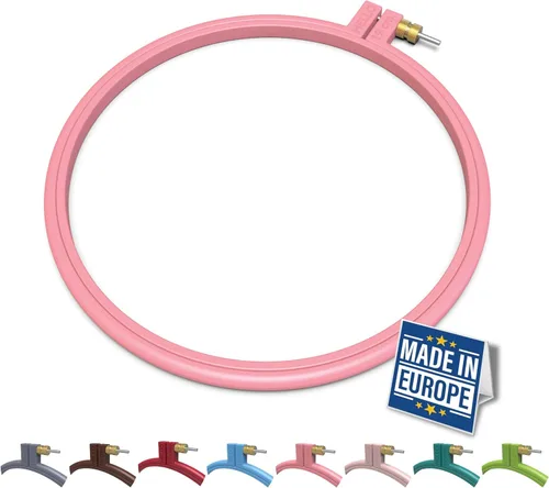 Vista 18 de Aro de bordado de plástico de Maker Susan, Serie Hello, aros de punto de cruz para principiantes, aro para punzón con aguja, marcos de bordado