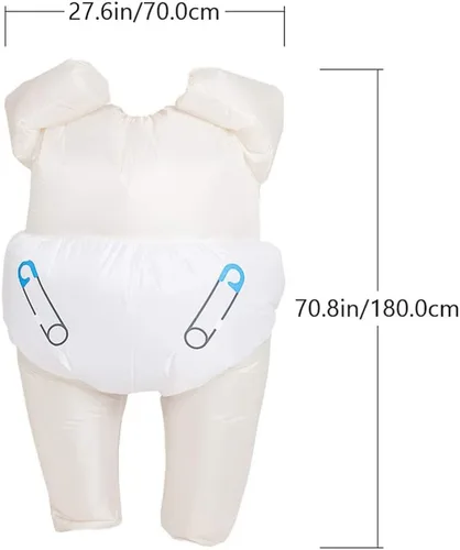Vista 5 de ABOOFAN Disfraz inflable grande, disfraz divertido para cosplay, ropa de disfraces, juguete de fiesta inflable