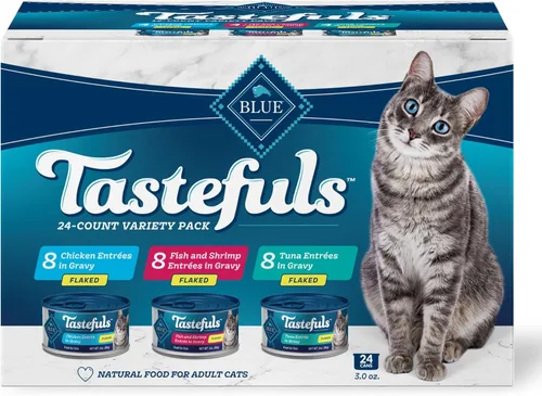 Vista 17 de Blue Buffalo Tastefuls - Latas de comida húmeda natural para gatos, estilo desmenuzado, entrada de pollo en salsa, latas de 3 oz (paquete de 4)