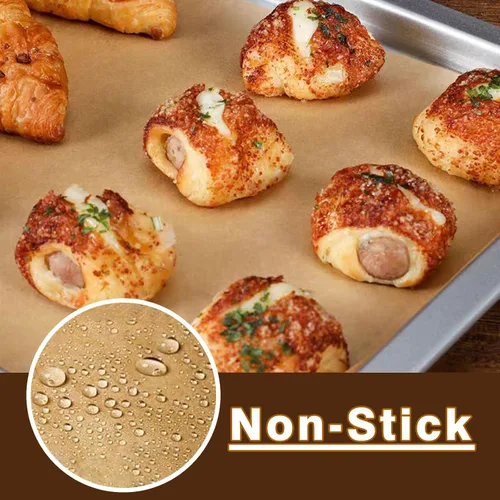 Vista 3 de Revestimientos para freidora de aire compatibles con Emeril Lagasse de 26 cuartos de galón, 100 piezas de papel pergamino sin blanquear desechables