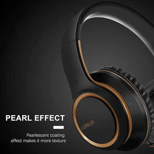 Vista 4 de LORELEI X8 - Auriculares de diadema con cable y micrófono con 1.45m de línea de nylon sin enredos y conector de 3.5mm, auriculares ligeros