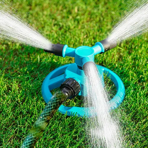 Vista 2 de Rociador de riego de jardín ajustable con rotación de 360 grados para césped y paisajes