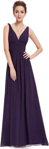 Vista 5 de Ever-Pretty Vestido de noche largo sin mangas con cuello en V semiformal 09016