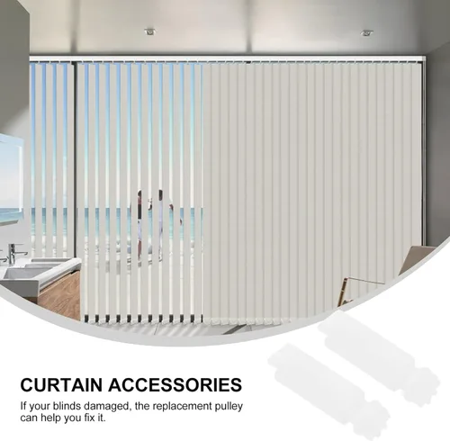 Vista 2 de SEWACC Kit de reparación de accesorios de polea ciega vertical, accesorios de cortina de plástico para reparación de persianas de ventana, 10 uds