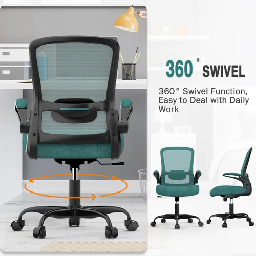 Vista 4 de Mimoglad Silla de Oficina, Silla de Escritorio Ergonómica con Soporte Lumbar Ajustable, Silla de Computadora de Malla de Respaldo Alto