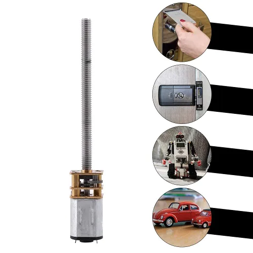 Vista 4 de Fielect DC 6V 30RPM N20 Motor de engranaje de reducción de velocidad con eje de rosca de tornillo de plomo M4x100mm para juguetes eléctricos