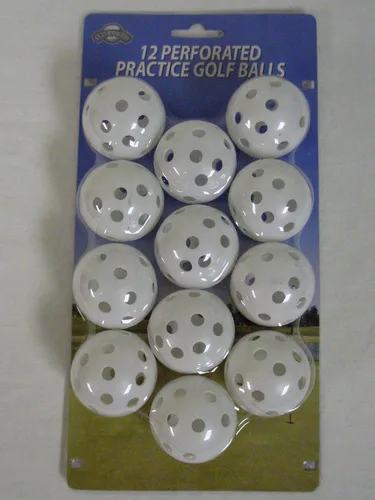 Pelotas de golf de práctica perforadas en el campo (12 unidades) de plástico NUEVO