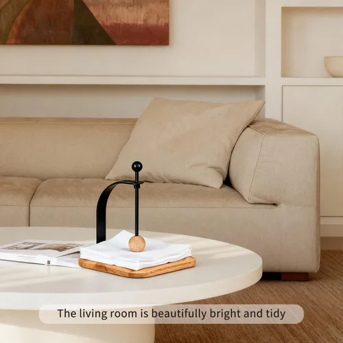 Vista 8 de Portaservilletas de Haya Norteamericana para Mesa - Portaservilletas de Cóctel de Madera Estilo Nórdico que se Ajusta a Servilletas de 5-7