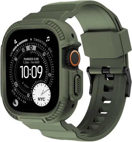 Vista 12 de Orobay compatible con Apple Watch Band de 45 mm 44 mm 42 mm, correa resistente a los golpes para iWatch SE Series 7 6 5 4 3 2 1 45 mm 44 mm 42 mm