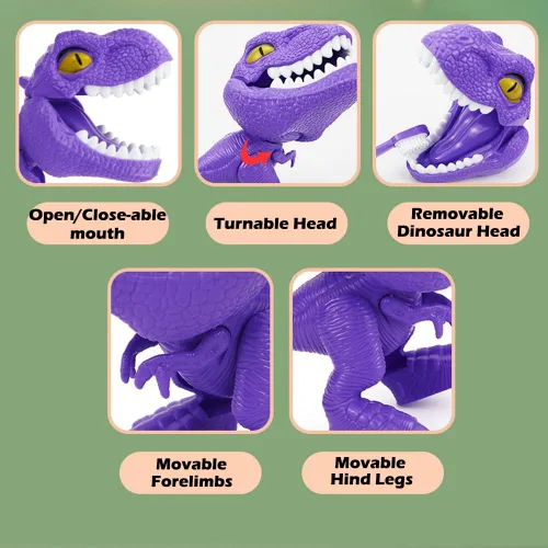 Vista 6 de Paquete de 19 piezas = 9 piezas de simulación de plástico para dentistas (naranja) + 10 piezas de simulación de dinosaurio de plástico