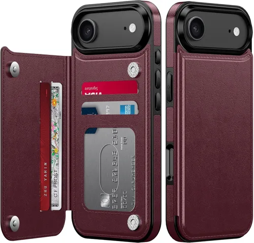 Vista 1075 de LETO para iPhone 15 Pro Funda tipo cartera - Tapa tipo folio con patada - Diseños de moda - Tarjetero - Funda protectora para mujeres y niñas - 6.1