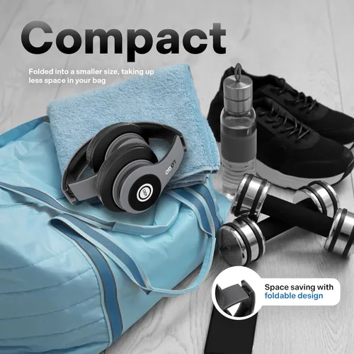 Vista 7 de Audífonos recargables iJOY Matte con antena inalámbrica, bluetooth plegables de diadema con micrófono., Avatar