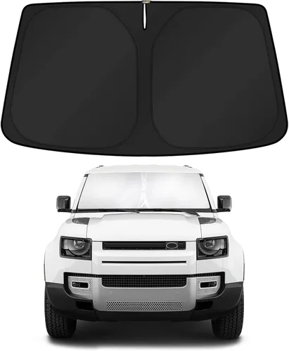 Vista 148 de KUST - Parasol plegable para parabrisas para BMW X1 E84, accesorios 2011 2012 2013 2014 2015, protector de visera de sol ajustable que bloquea