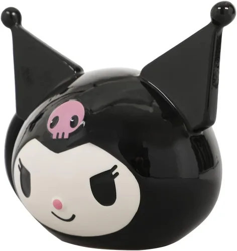 Vista 2 de Bioworld Kuromi - Taza de cerámica con personajes esculpidos, 10 onzas