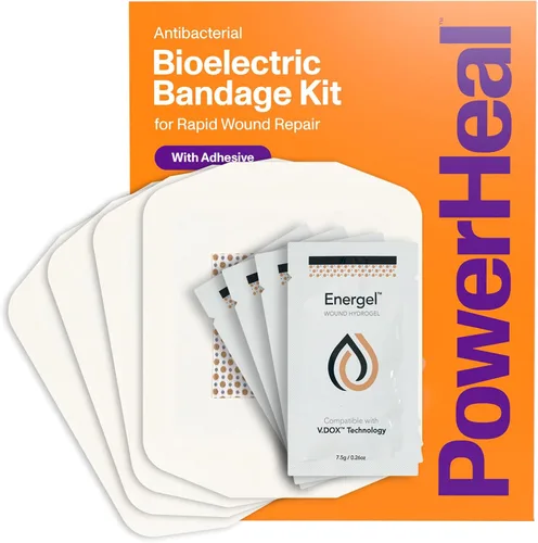 Vista 10 de PowerHeal Kit de vendaje bioeléctrico para el cuidado de heridas y curación rápida, 3 capas con almohadilla bioeléctrica, almohadilla absorbente
